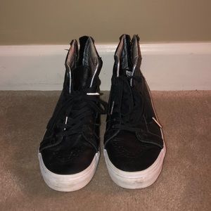 Vans Black and White High-Top Sneakers